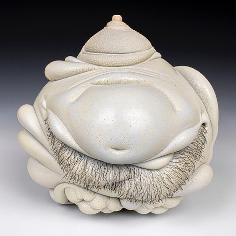 Jason Briggs, Royal, Porcelain, hair, steel, Rubber, 2020 | Working Artist Org. Jason Briggs, Royal, Porcelain, hair, steel, Rubber, 2020